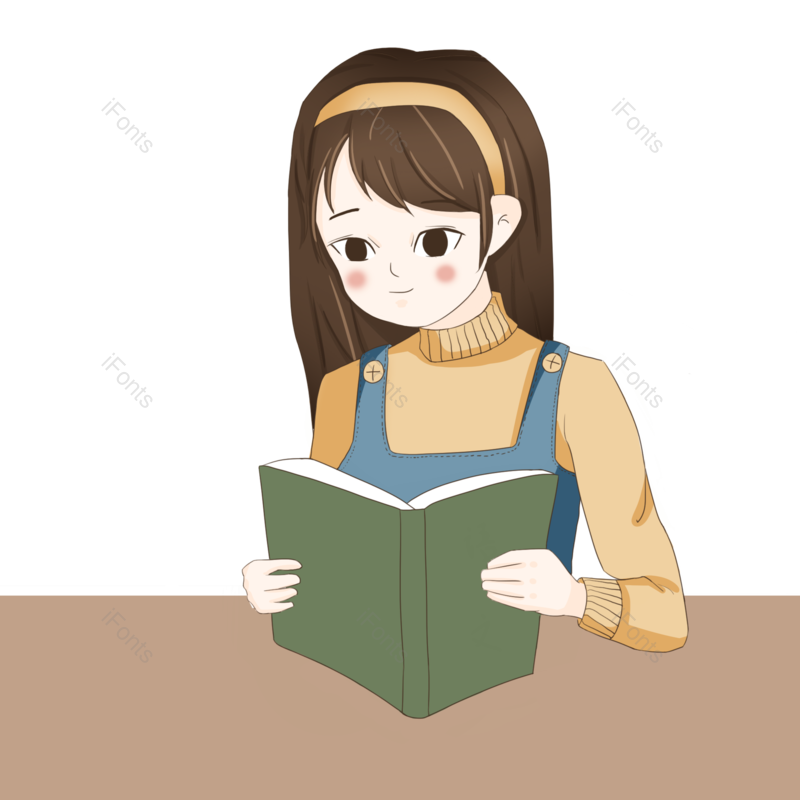 学习图片,儿童元素,培训PNG,女孩免抠素材